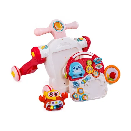 Pchacz, Chodzik 4w1 Stolik Edukacyjny Rowerek Hulajnoga Różowy-1644866