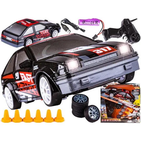 Samochód Do Driftu, Auto RC Drift 1:24 2,4 GHz 4WD CZARNY
