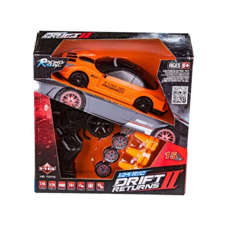Samochód Do Driftu, Auto RC Drift 1:24 2,4 GHz 4WD POMARAŃCZOWY-1644924