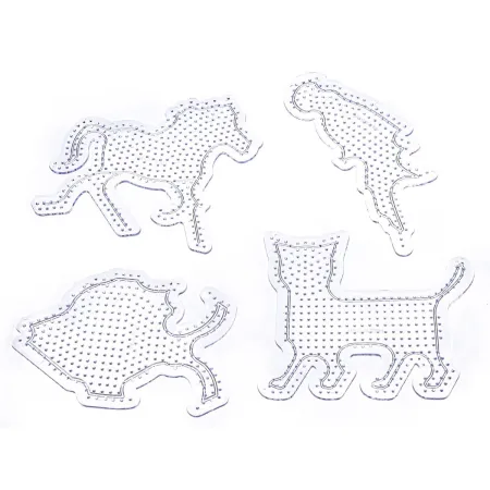 Szablon Do Prasowanek, Podstawka 4 Wzory, KOTEK KONIK PAPUGA RYBKA Prasowanka Koraliki Do Prasowania-1645047