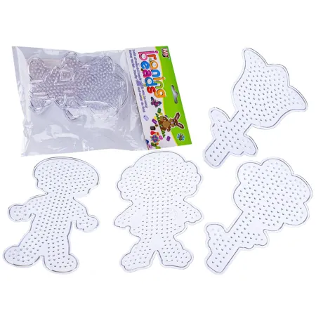 Szablon Do Prasowanek, Podstawka 4 Wzory, LUDZIKI, KWIATY Prasowanka Koraliki Do Prasowania