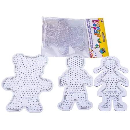 Szablon Do Prasowanek, Podstawka 3 Wzory, MISIU, 2 x LUDZIK Prasowanka Koraliki Do Prasowania