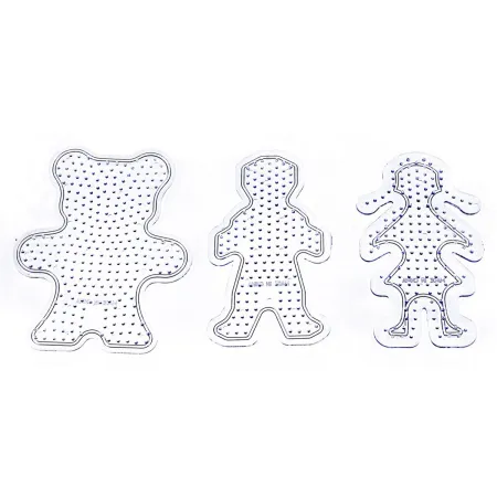 Szablon Do Prasowanek, Podstawka 3 Wzory, MISIU, 2 x LUDZIK Prasowanka Koraliki Do Prasowania-1645058