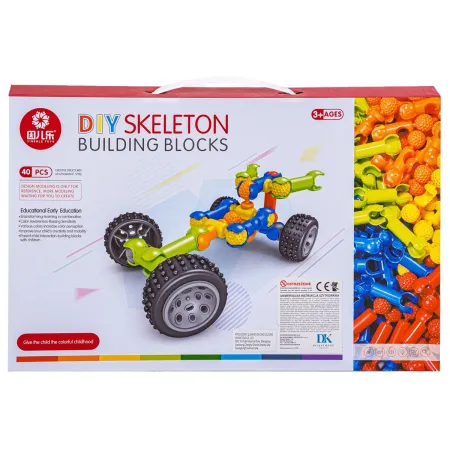 Kolorowe Klocki Konstrukcyjne Szkielet 40 Elementów-1645092