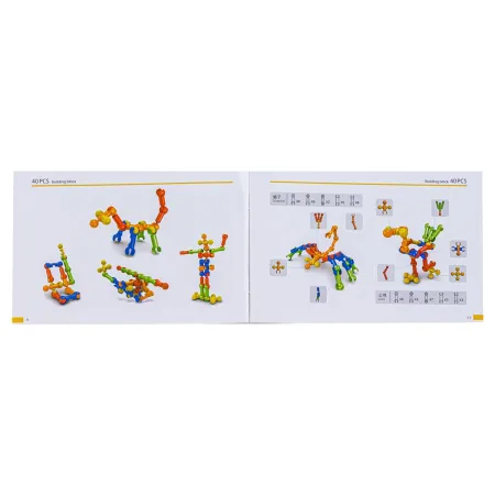 Kolorowe Klocki Konstrukcyjne Szkielet 40 Elementów-1645094