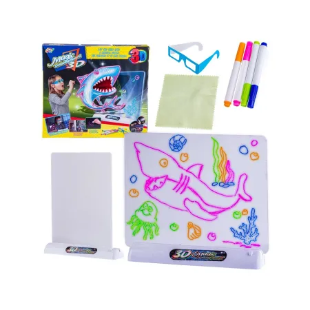 Magiczna, Podświetlana Tablica Do Malowania Rysowania + Okulary 3D OCEAN
