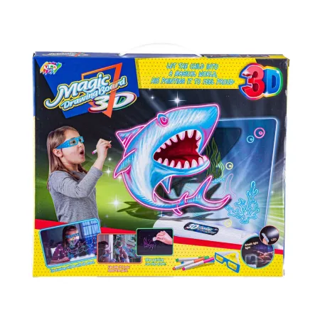 Magiczna, Podświetlana Tablica Do Malowania Rysowania + Okulary 3D OCEAN-1645140