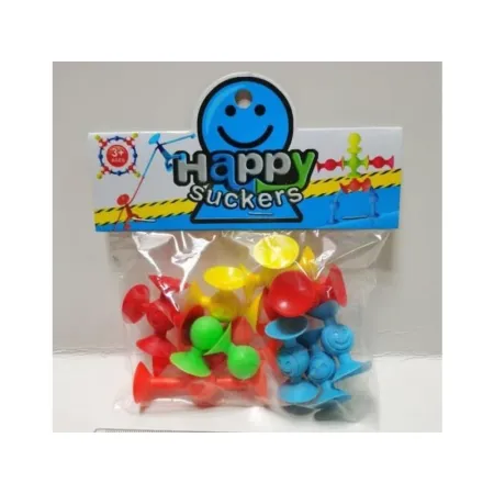 Klocki Konstrukcyjne, Kolorowe Przyssawki, Wesołe Buźki 12 Sztuk-1645152