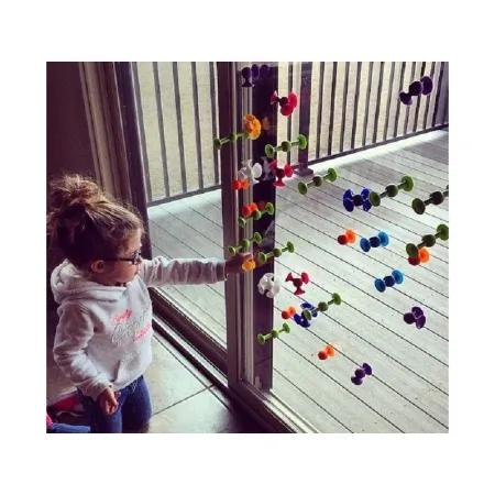 Klocki Konstrukcyjne, Kolorowe Przyssawki, Wesołe Buźki 12 Sztuk-1645153