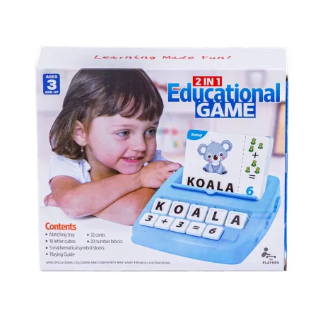 Edukacyjna Gra Słów 2w1 Dopasuj Literki, Nauka Języka Angielskiego I Matematyki Nauka Liczenia Fiszki-1645288