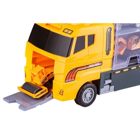 Ciężarówka, Transporter + Auta, Otwierana Laweta, Pojazdy Budowlane 7w1-1645445