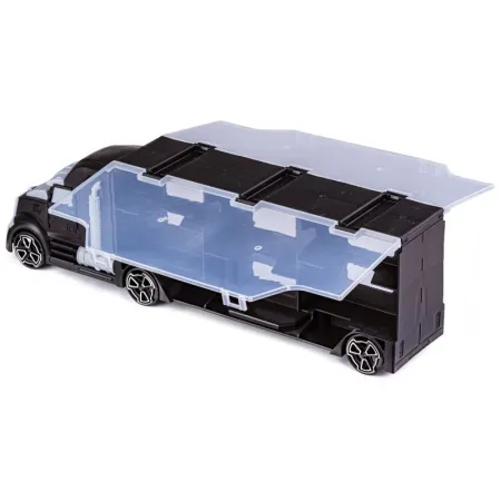 Czarna Ciężarówka, Transporter + Auta, Otwierana Laweta, Pojazdy Budowlane, Traktor, Jeep 6w1-1645451