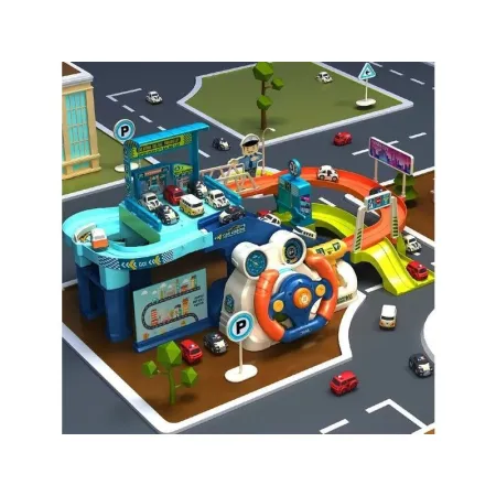 Interaktywny Tor Przeszkód + Pojazdy, Zjazd Samochodowy + Kierownica-1645483