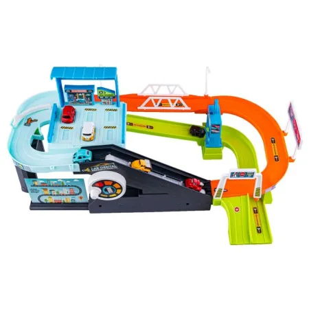 Interaktywny Tor Przeszkód, Zjazd Samochodowy, Parking, Garaż z Windą + Pojazdy + Kierownica-1645488