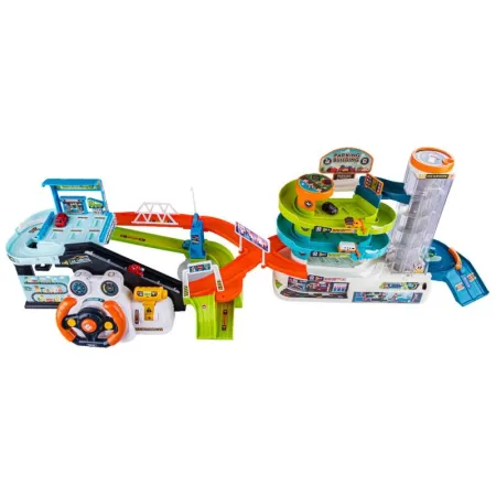 Interaktywny Tor Przeszkód, Zjazd Samochodowy, Parking, Garaż z Windą + Pojazdy + Kierownica-1645492