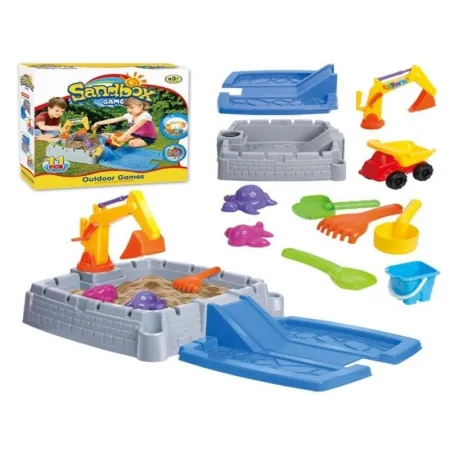 Piaskownica Zamek + Akcesoria, Koparka, Basen, Zjeżdżalnia-1645511