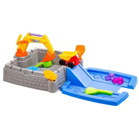 Piaskownica Zamek + Akcesoria, Koparka, Basen, Zjeżdżalnia-1645514