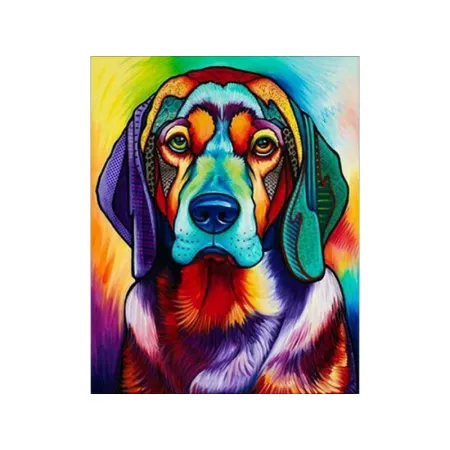 Haft Diamentowy, Obraz, Mozaika Diamentowa Diamond Painting, PIES W KOLORZE 30x40cm
