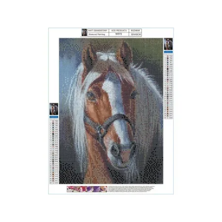 Haft Diamentowy, Obraz, Mozaika Diamentowa Diamond Painting, DOSTOJNY KOŃ 30x40cm-1645605