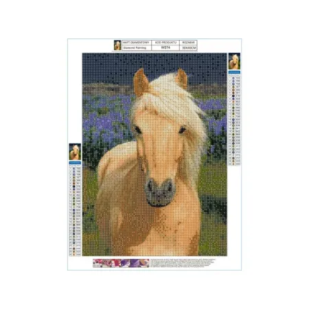 Haft Diamentowy, Obraz, Mozaika Diamentowa Diamond Painting, DOSTOJNY KOŃ 30x40cm-1645613