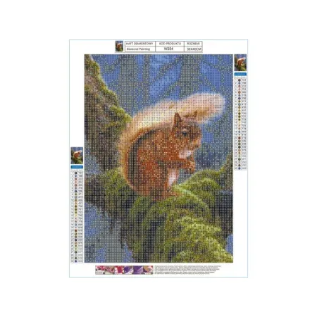 Haft Diamentowy, Obraz, Mozaika Diamentowa Diamond Painting, WIEWIÓRKA 30x40cm-1645617