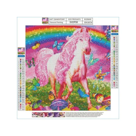 Haft Diamentowy, Obraz, Mozaika Diamentowa Diamond Painting, BAJKOWA SCENERIA Koń 30x30cm-1646014