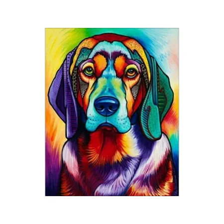 OBRAZ MALOWANIE PO NUMERACH RAMA 40x50cm PIES W KOLORZE