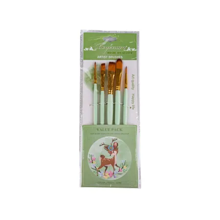 Zestaw Pędzelków, Pędzle, Pędzel, Akcesoria Do Malowania, 5 Sztuk - Zielone