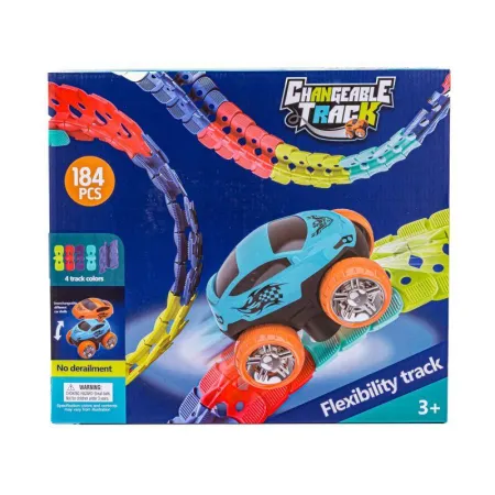 Elastyczny Tor Samochodowy, Wyścigowy 184 Elementy-1646402