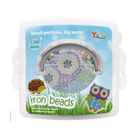 Koraliki Do Prasowania Szablony Sowa, Jeżyk, Zestaw 2000 Elementów, Prasowanka, Kuferek-1646526