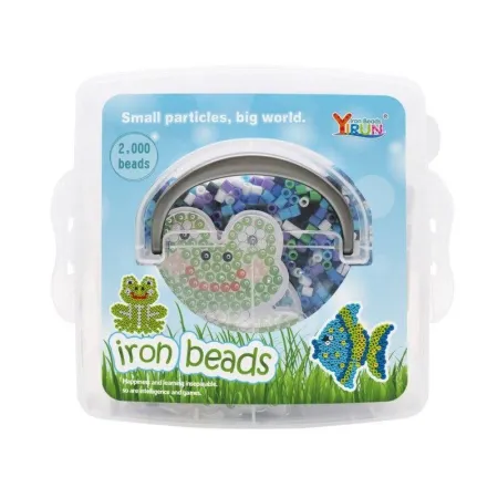 Koraliki Do Prasowania Szablony Rybka, Żabka, Zestaw 2000 Elementów, Prasowanka, Kuferek-1646536