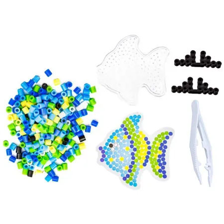 Koraliki Do Prasowania Szablony Rybka, Żabka, Zestaw 2000 Elementów, Prasowanka, Kuferek-1646538