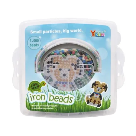 Koraliki Do Prasowania Szablony Piesek, Żółwik, Zestaw 2000 Elementów, Prasowanka, Kuferek-1646544