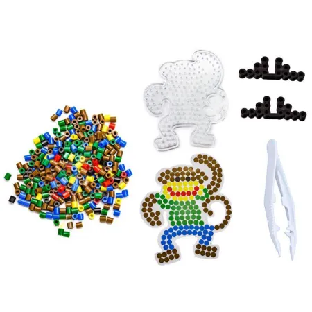 Koraliki Do Prasowania Szablony Małpka, Kotek Zestaw 2000 Elementów, Prasowanka, Kuferek-1646551