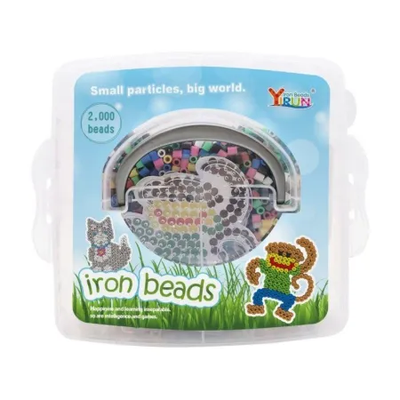 Koraliki Do Prasowania Szablony Małpka, Kotek Zestaw 2000 Elementów, Prasowanka, Kuferek-1646552