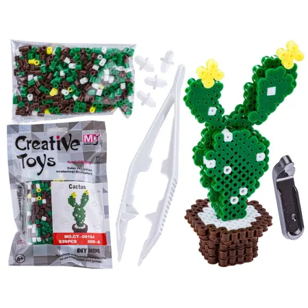 Koraliki do prasowania Wersja 3D, Szablon Kwiatek Kaktus, Saszetka, Prasowanka