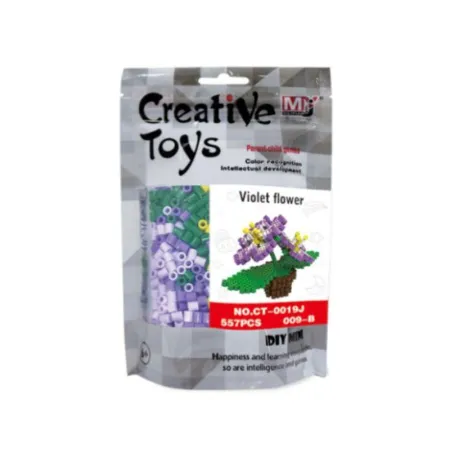 Koraliki do prasowania Wersja 3D, Szablon Kwiatek Bratki, Saszetka, Prasowanka-1646601