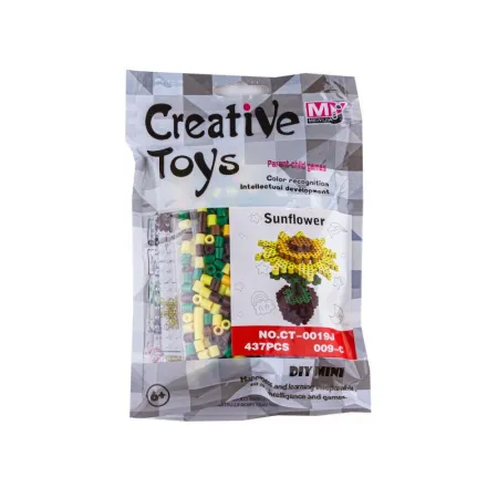 Koraliki do prasowania Wersja 3D, Szablon Kwiatek SŁONECZNIK, Saszetka, Prasowanka-1646603