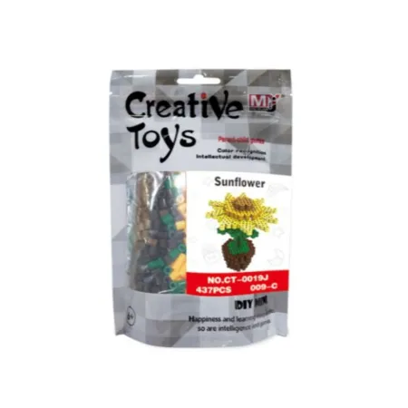 Koraliki do prasowania Wersja 3D, Szablon Kwiatek SŁONECZNIK, Saszetka, Prasowanka-1646611