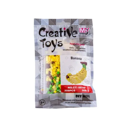 Koraliki do prasowania Wersja 3D, Szablon BANAN Owoce, Saszetka, Prasowanka-1646703