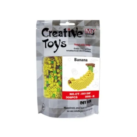 Koraliki do prasowania Wersja 3D, Szablon BANAN Owoce, Saszetka, Prasowanka-1646710