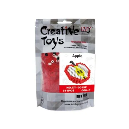 Koraliki do prasowania Wersja 3D, Szablon JABŁKO Owoce, Saszetka, Prasowanka-1646719