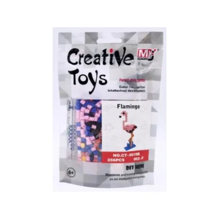 Koraliki do prasowania Wersja 3D, FLAMING Ptak, Saszetka, Prasowanka-1646845