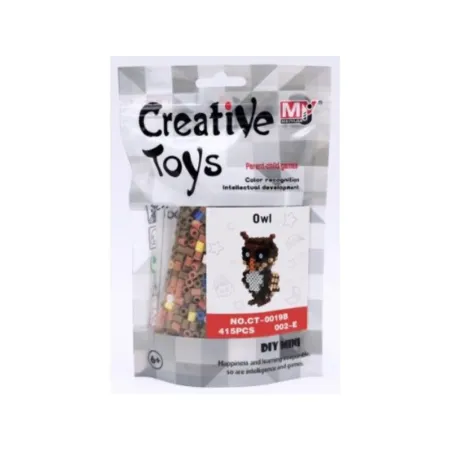 Koraliki do prasowania Wersja 3D, SOWA, SÓWKA Ptak, Saszetka, Prasowanka-1646854