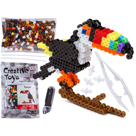 Koraliki do prasowania Wersja 3D, TUKAN Ptak, Saszetka, Prasowanka