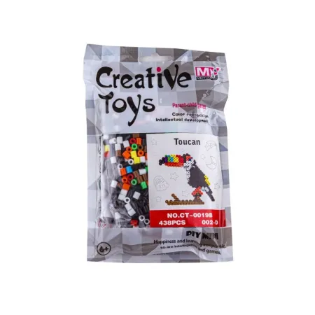 Koraliki do prasowania Wersja 3D, TUKAN Ptak, Saszetka, Prasowanka-1646856