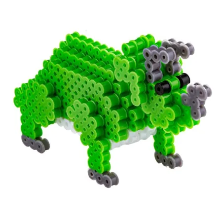 Koraliki do prasowania Wersja 3D, TRICERATOPS, DINOZAUR, Saszetka, Prasowanka-1646911