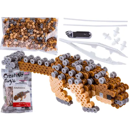 Koraliki do prasowania Wersja 3D, ANKYLOZAUR, DINOZAUR, Saszetka, Prasowanka