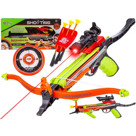 Kusza Dla Dzieci Łuk, 3 Strzały, Tarcza, Laserowy Celownik