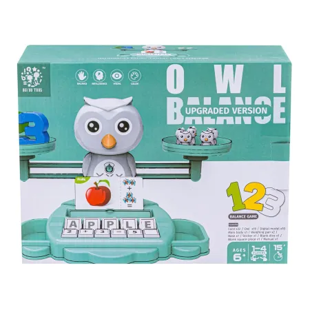 Gra Nauka Liczenia Oraz Angielskiego Fiszki - Równoważnia Waga Szalkowa Sówka Sowa - Owl Balance-1646989